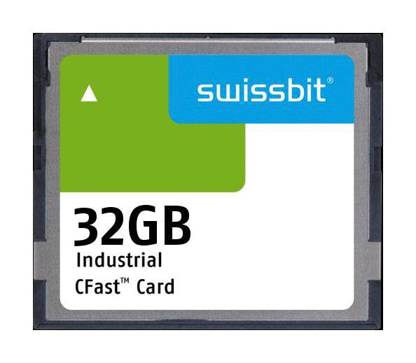 SFCA032GH1AO2TO-I-QC-216-STD CFAST FLASH MEMORY CARD, 32GB SWISSBIT
