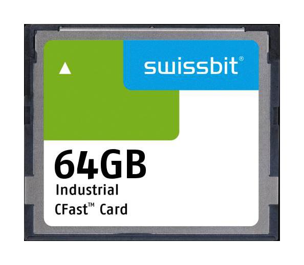 SFCA064GH1AO4TO-I-QC-216-STD CFAST FLASH MEMORY CARD, 64GB SWISSBIT