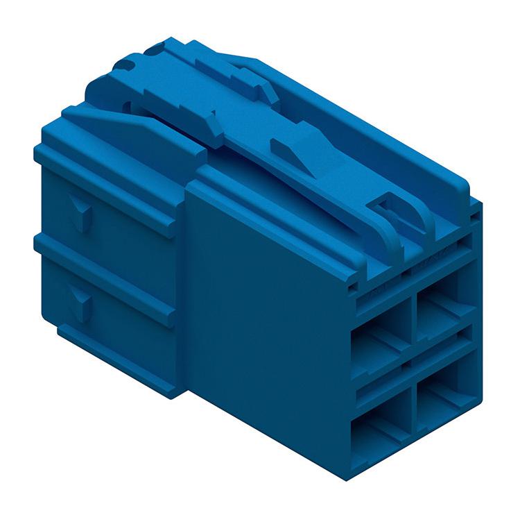 206997-2401 CONN HOUSING, PLUG, 4POS, 4.5MM, BLUE MOLEX