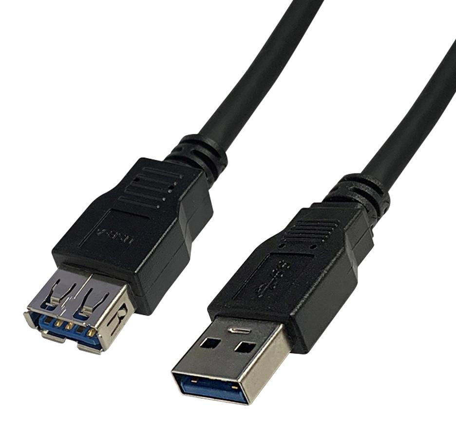 2490A-0.5 USB CABLE, 3.0 TYPE A PLUG-RCPT, 500MM VIDEK