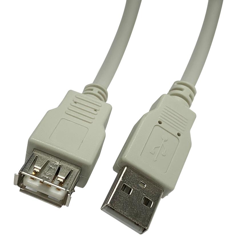 2490-0.5 USB CABLE, 2.0 TYPE A PLUG-RCPT, 500MM VIDEK