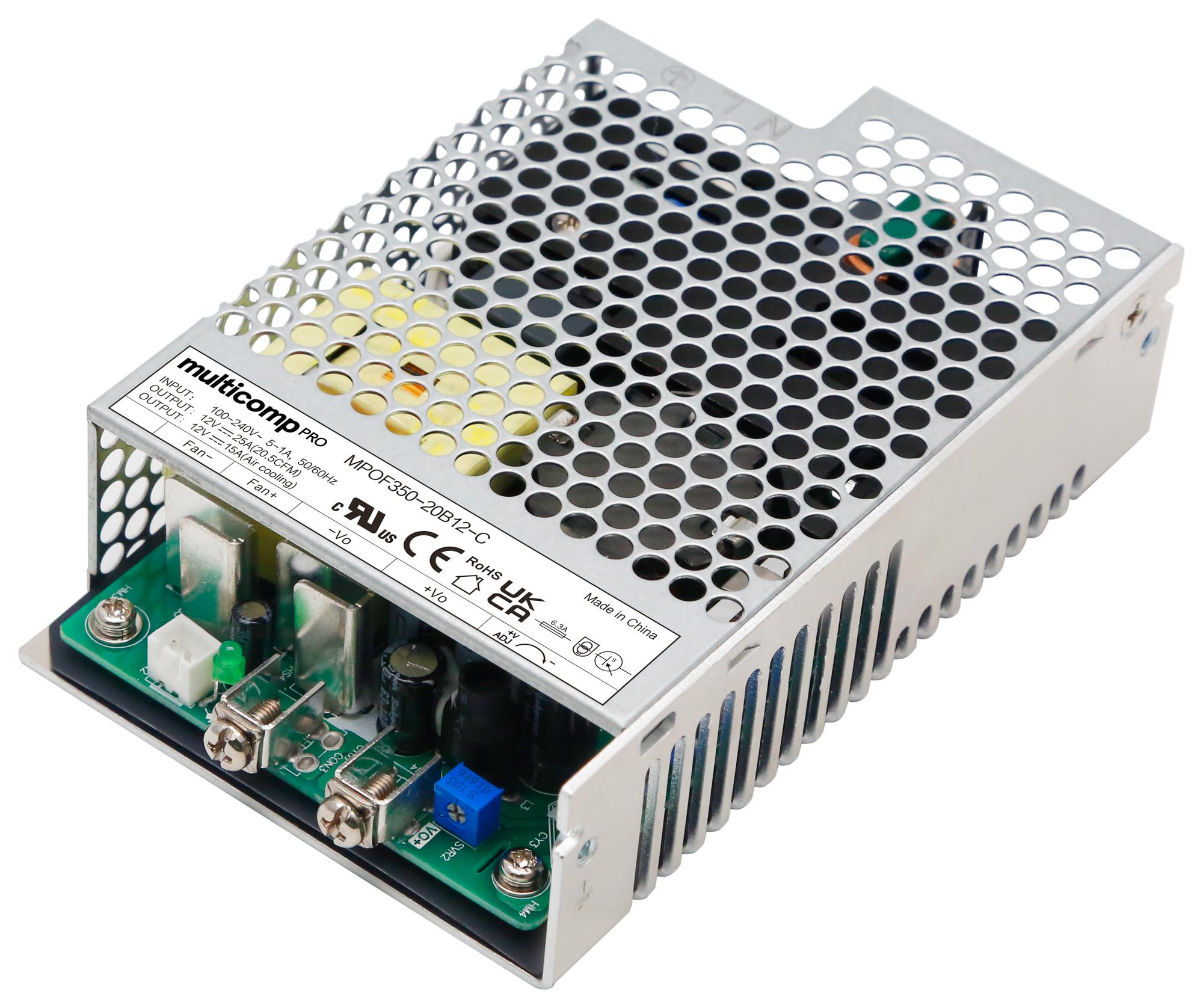 MPOF350-20B12-C POWER SUPPLY, AC-DC, 12V, 15A MULTICOMP PRO