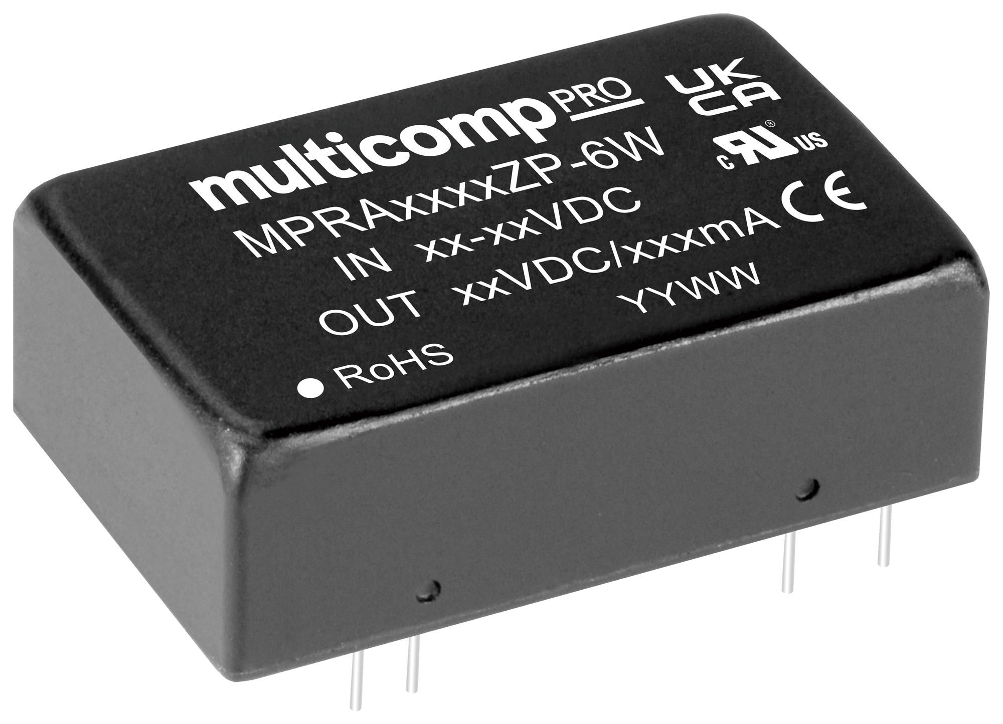 MPRA4805ZP-6W DC-DC CONVERTER, 2 O/P, 6W MULTICOMP PRO