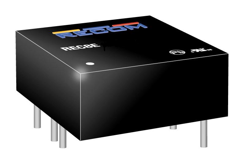 REC8E-2412D/CTRL/X1 DC/DC CONVERTER, 2CH, 8W, 12V, 0.666A RECOM POWER