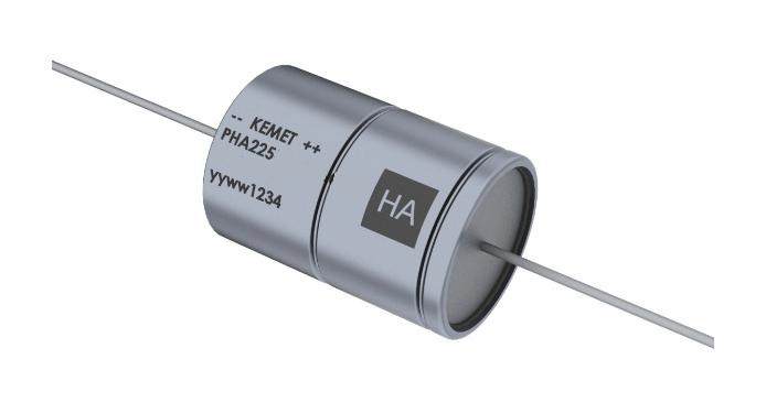 PHA225MLL3380QE1 CAP, 380UF, 63V, ALU ELEC, HYBRID, AXIAL KEMET