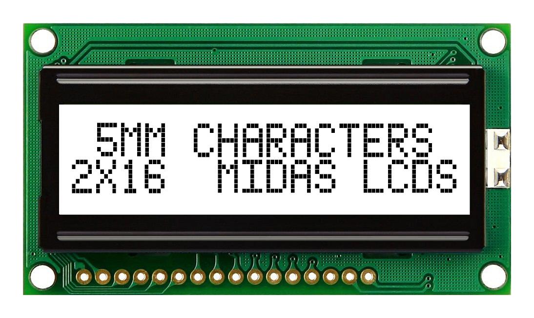 MC21605H6W-FPTLW3.3-V2 LCD DISPLAY, FSTN, COB, PARALLEL, 3.3V MIDAS