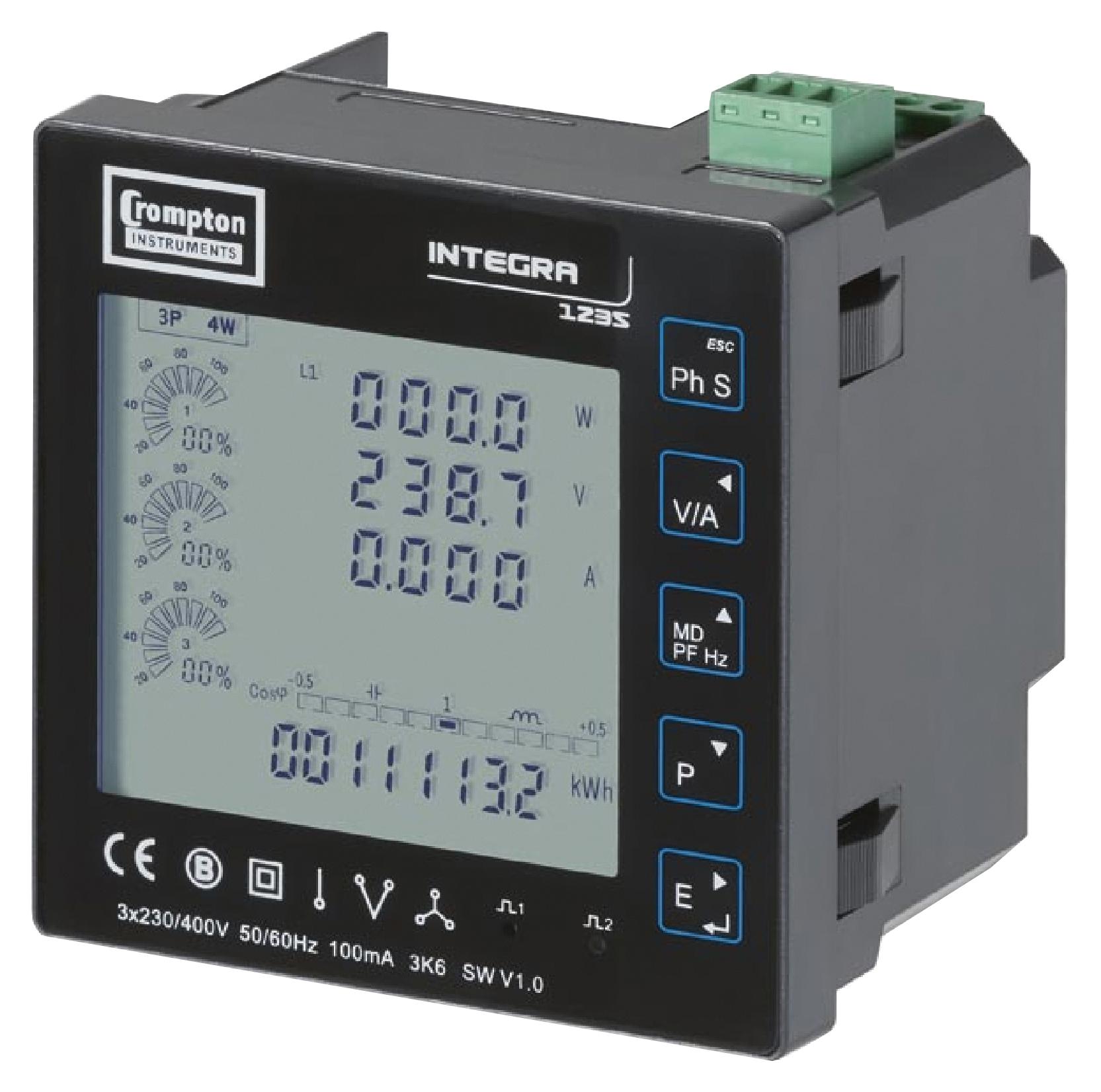 INT-1232-S-01 DIGITAL METER, MULTIFUNCTION, 57.7-276V CROMPTON - TE CONNECTIVITY