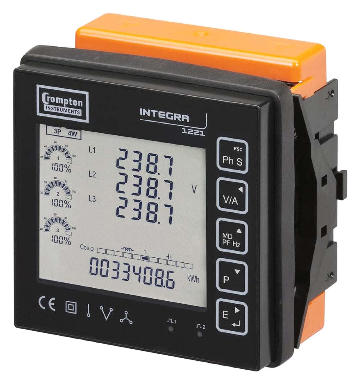 INT-1221-S-010 DIGITAL METER, MULTIFUNCTION, 57.7-276V CROMPTON - TE CONNECTIVITY