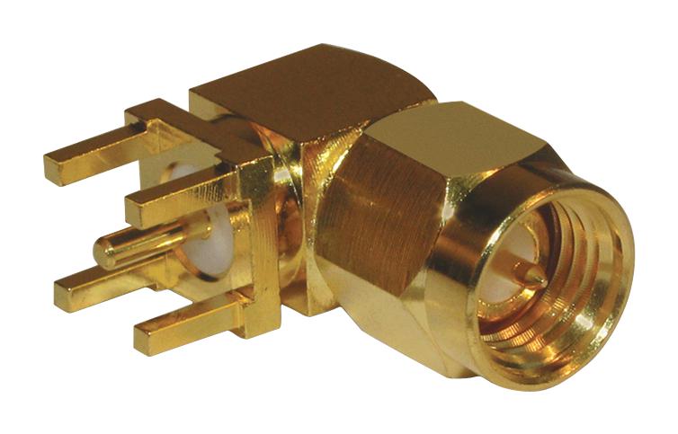 132135 RF COAXIAL, SMA R/A PLUG, 50 OHM, PCB AMPHENOL RF