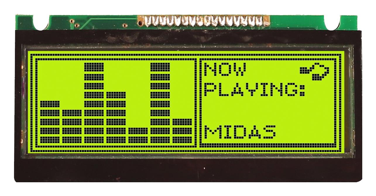 MC122032CA6W-SPTLY LCD MODULE, COB, TRANSFLECTIVE, 122X32P MIDAS