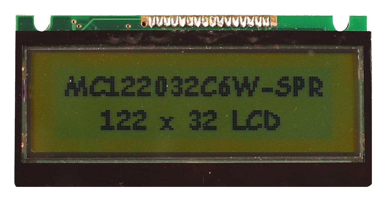 MC122032CA6W-SPR LCD MODULE, COB, REFLECTIVE, 122X32PIXEL MIDAS