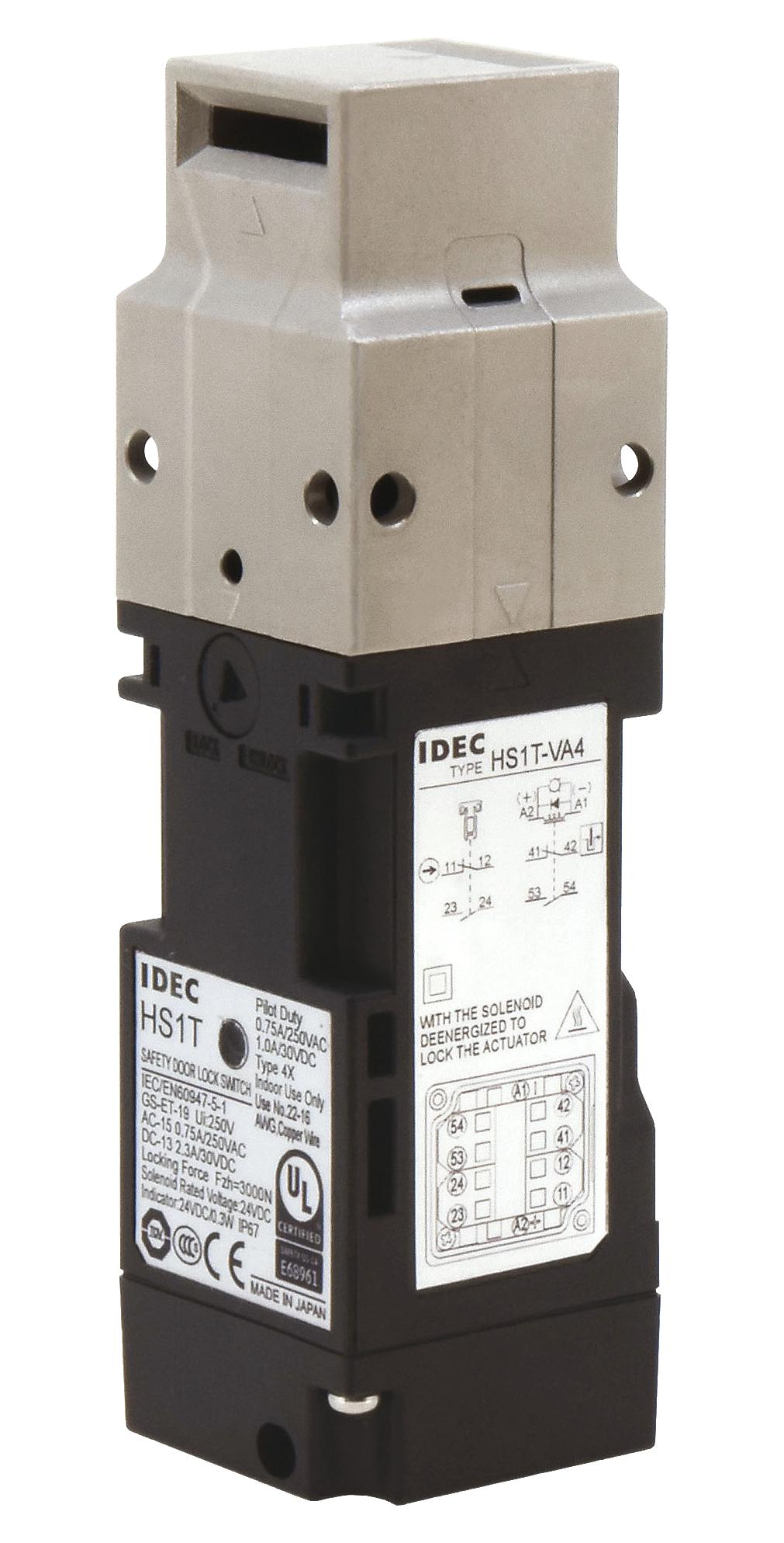 HS1T-VD44ZM-G SAFETY INTERLOCK SW, 4PST, 2.5A, 125VAC IDEC