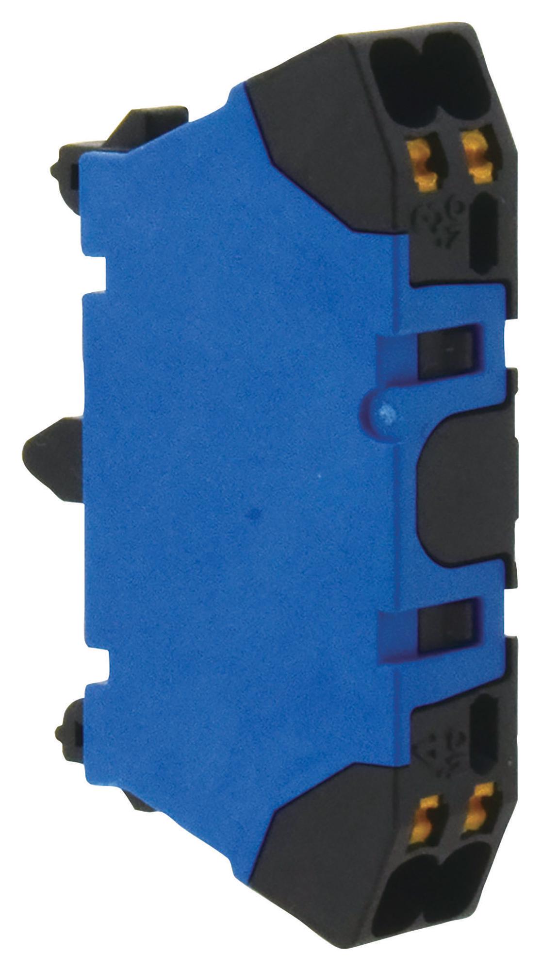 HW-P10R CONTACT BLK, SPST-NO, BLU/BLK, 10A, 110V IDEC