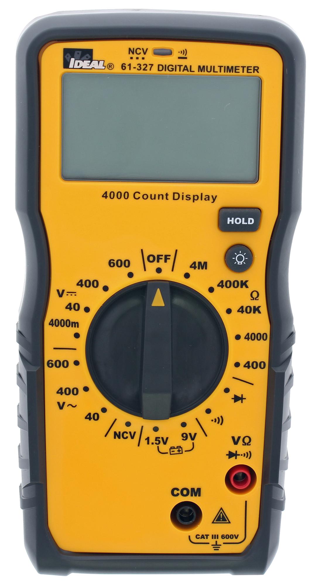 61-327 MULTIMETER, HAND HELD, AUTO, 4000 COUNT IDEAL