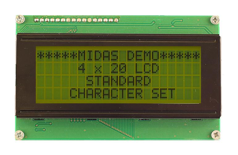 MC42005A6W-SPTLY3.3-V2 LCD DISPLAY, COB, 20 X 4, STN, 3.3V MIDAS