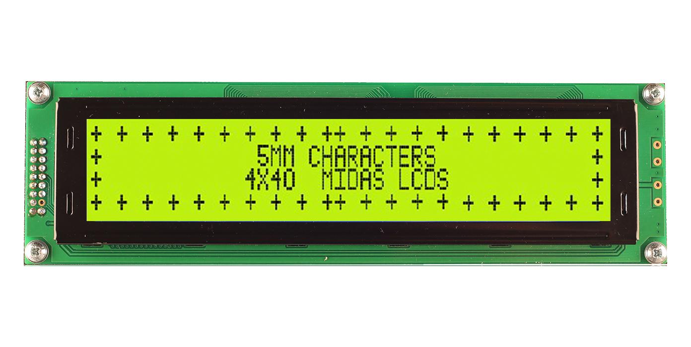 MC44005A6W-SPTLY3.3-V2 LCD DISPLAY, COB, 40 X 4, FSTN, 3.3V MIDAS