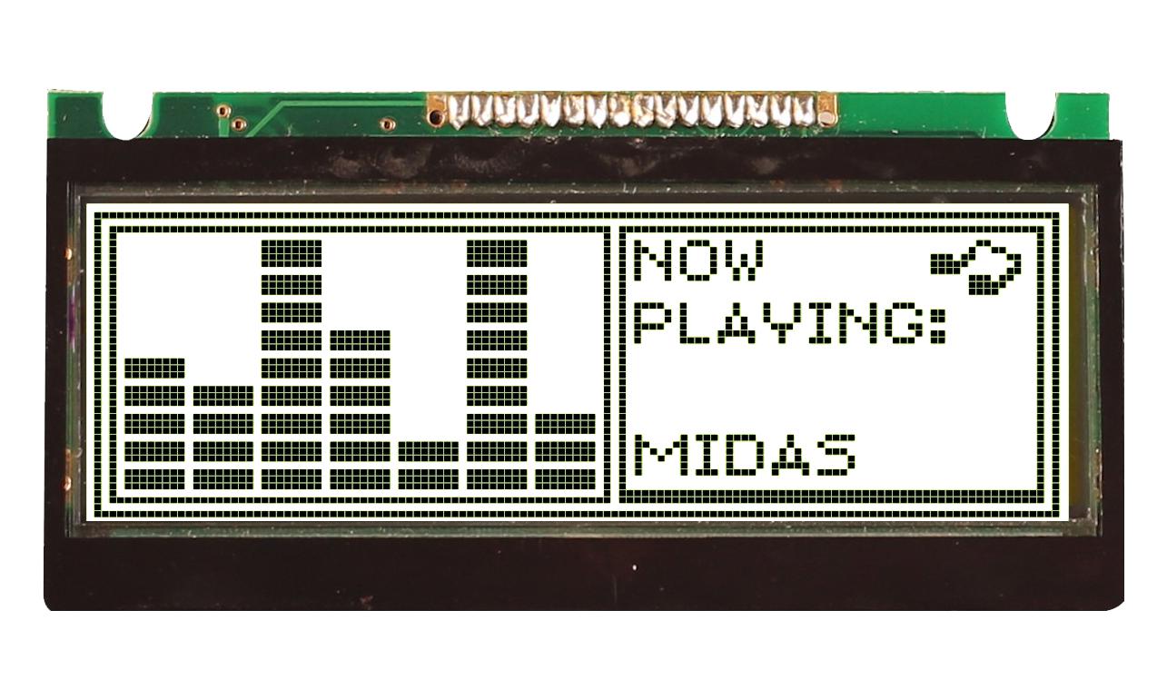 MC122032CA6W-FPTLW GRAPHIC LCD DISPLAY, FSTN, COB, 5V MIDAS