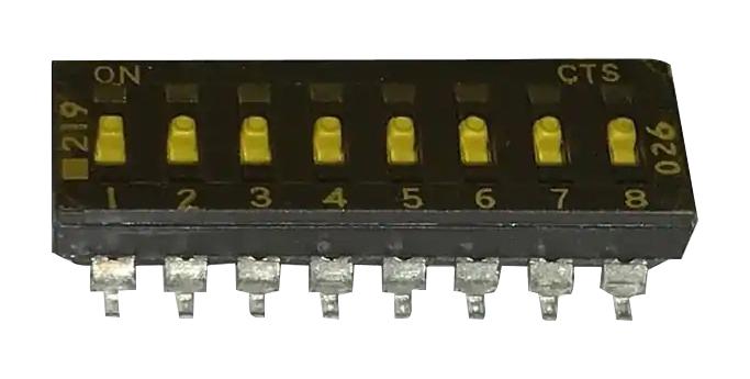 219-8LPSTRF DIP SWITCH, 0.1A, 50VDC, 8POS, SMD CTS
