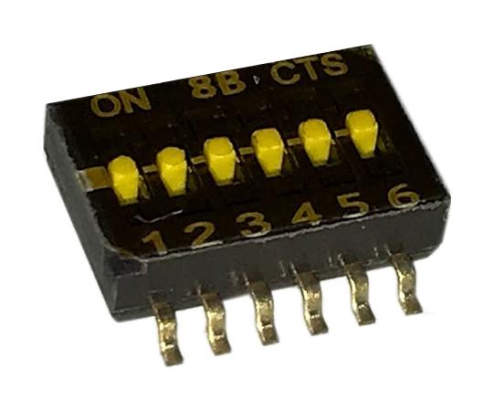 218-6LPST DIP SWITCH, 0.1A, 50VDC, 6POS, SMD CTS