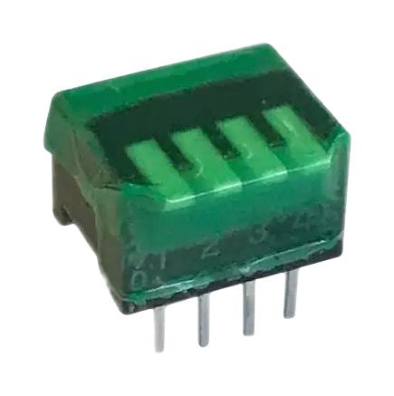 195-4MST DIP SWITCH, 0.1A, 50VDC, 4POS, THT CTS