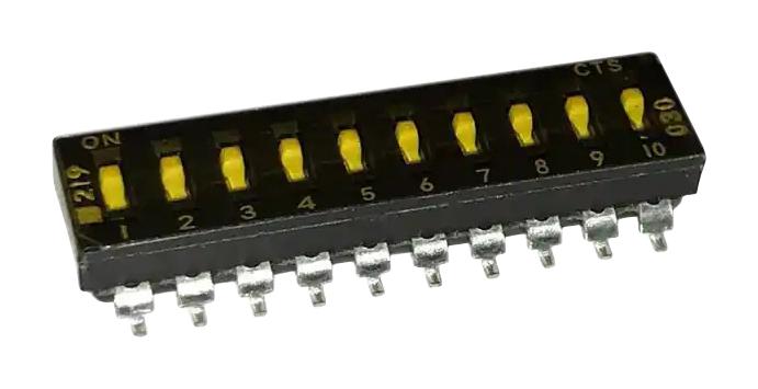 219-10MST DIP SWITCH, 0.1A, 50VDC, 10POS, SMD CTS