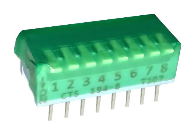 194-8MST DIP SWITCH, 0.1A, 50VDC, 8POS, THT CTS