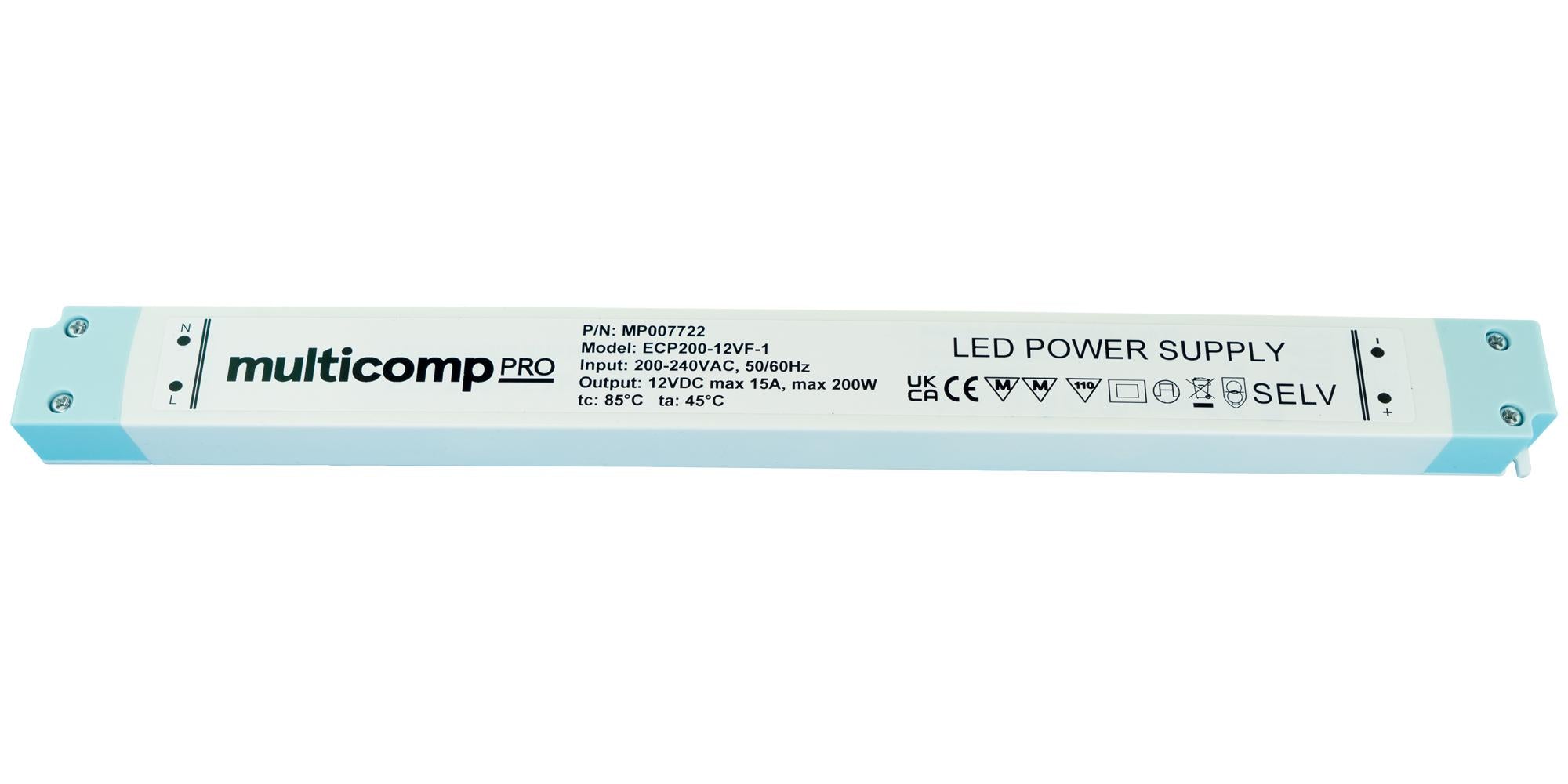 MP007723 LED DRIVER, CONSTANT VOLTAGE, 200W MULTICOMP PRO