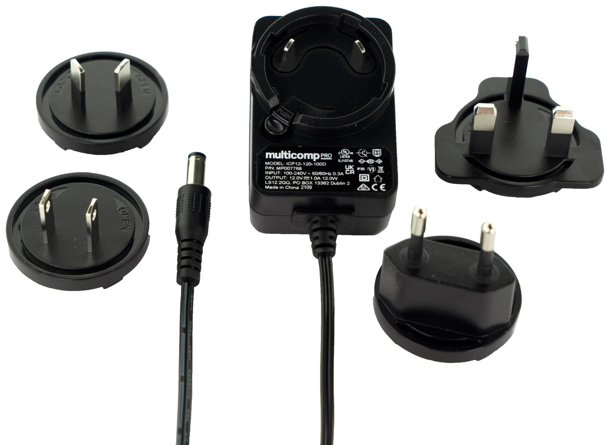 MP007769 ADAPTER, AC-DC, 24V, 0.5A MULTICOMP PRO