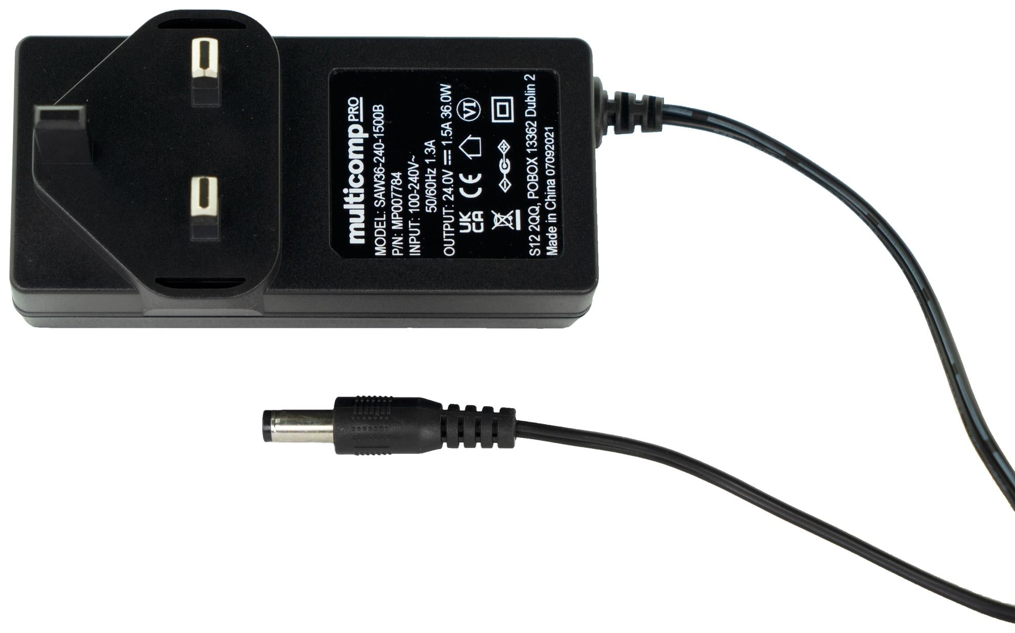MP007784 ADAPTER, AC-DC, 24V, 1.5A MULTICOMP PRO