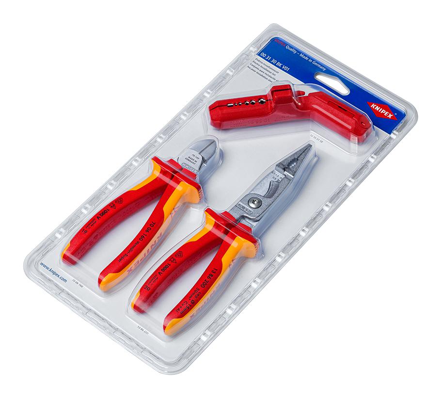 00 31 30 BK V01 ELECTRICAL INSTALLATIONS SET, 3PC KNIPEX