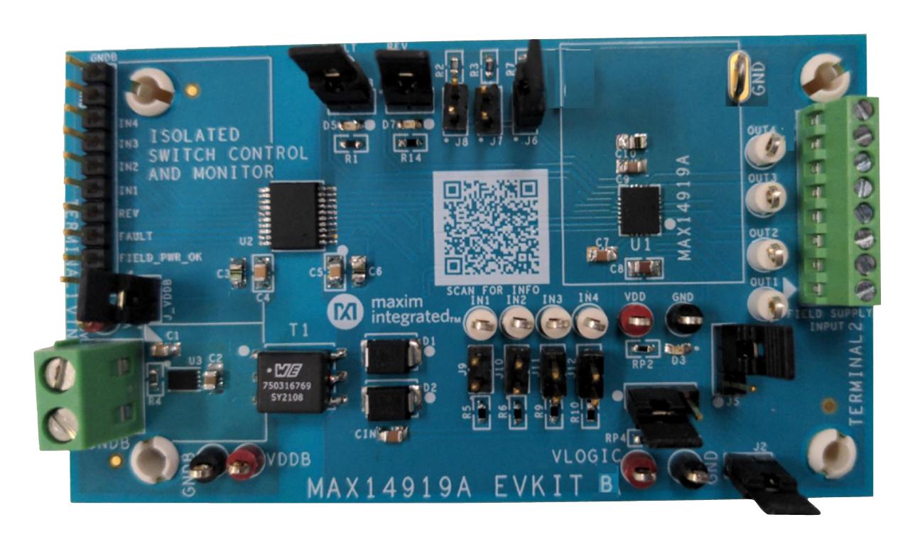 MAX14919AEVKIT# EVALUATION KIT, LOW SIDE SWITCH MAXIM INTEGRATED / ANALOG DEVICES