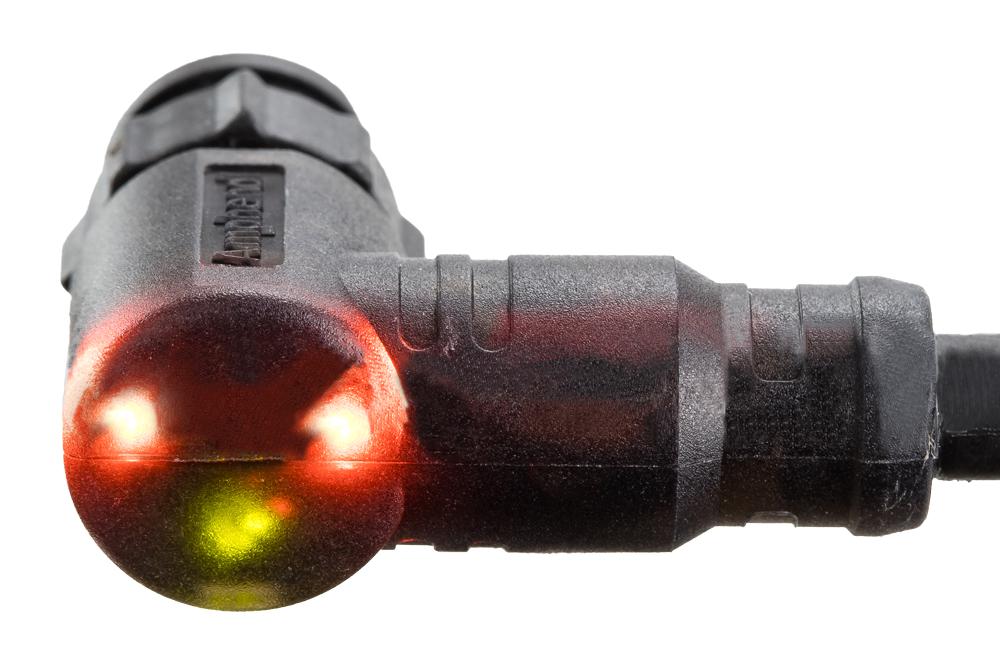 LAD-05BMMM-QR8D01 CIR CABLE, 5P R/A PLUG-FREE END, 1M, BLK AMPHENOL LTW