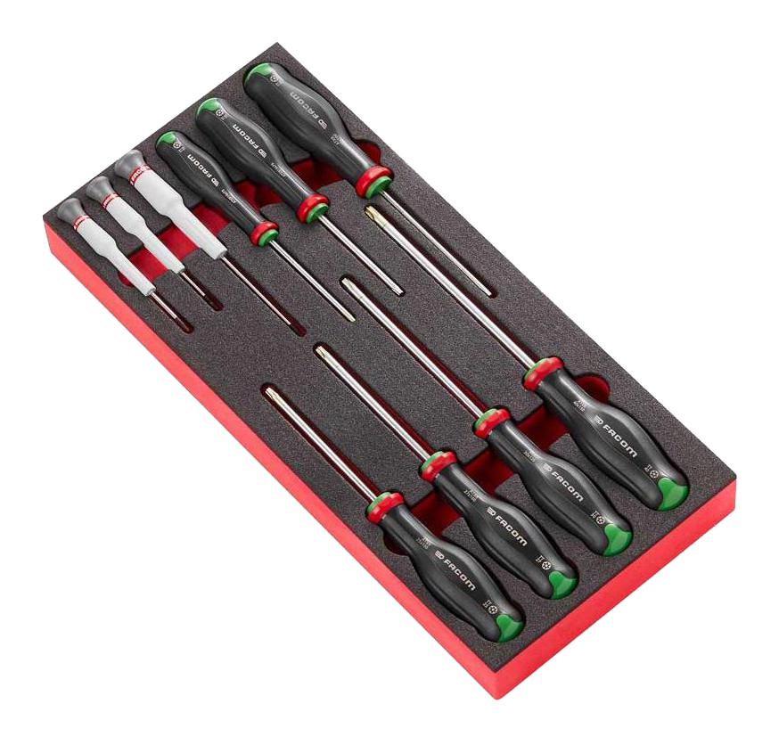 MODM.AT6 SCRWDRVER, SET, FOAM MODULE, 10PCS FACOM