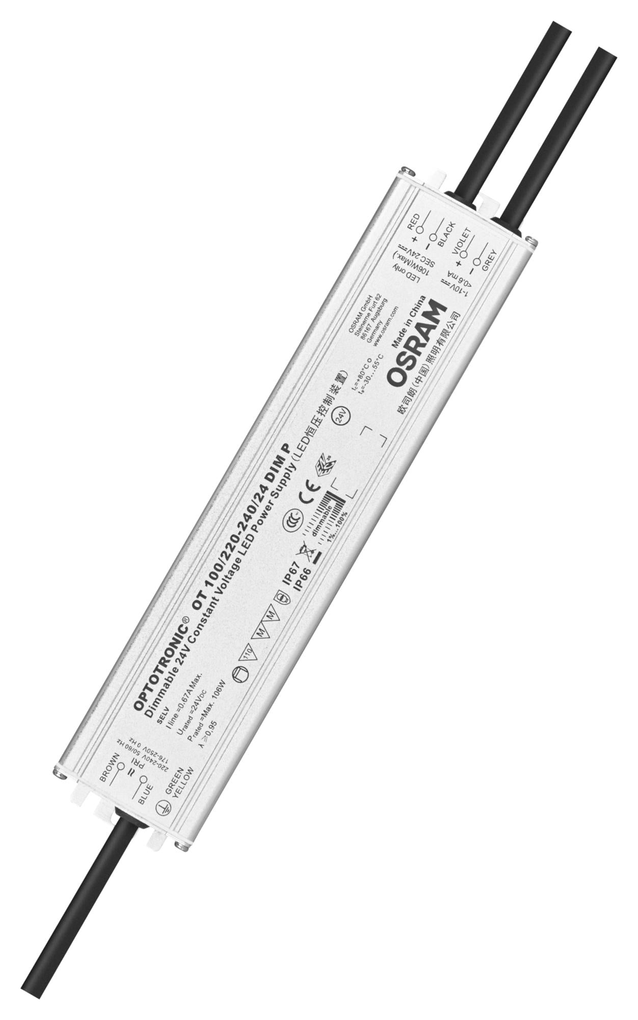 OT-100/220-240/24-DIM-P LED DRIVER/PSU, CONSTANT VOLT, 100W OSRAM