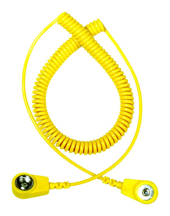 230270 GROUND CORD, 1MOHM, YELLOW, 2M, SOCKET DESCO EUROPE (FORMERLY VERMASON)
