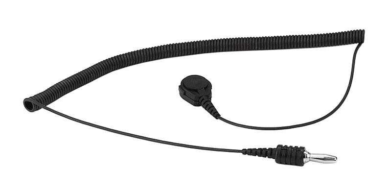 4611 COIL CORD, 4MM SNAP, BLACK, 10FT SCS