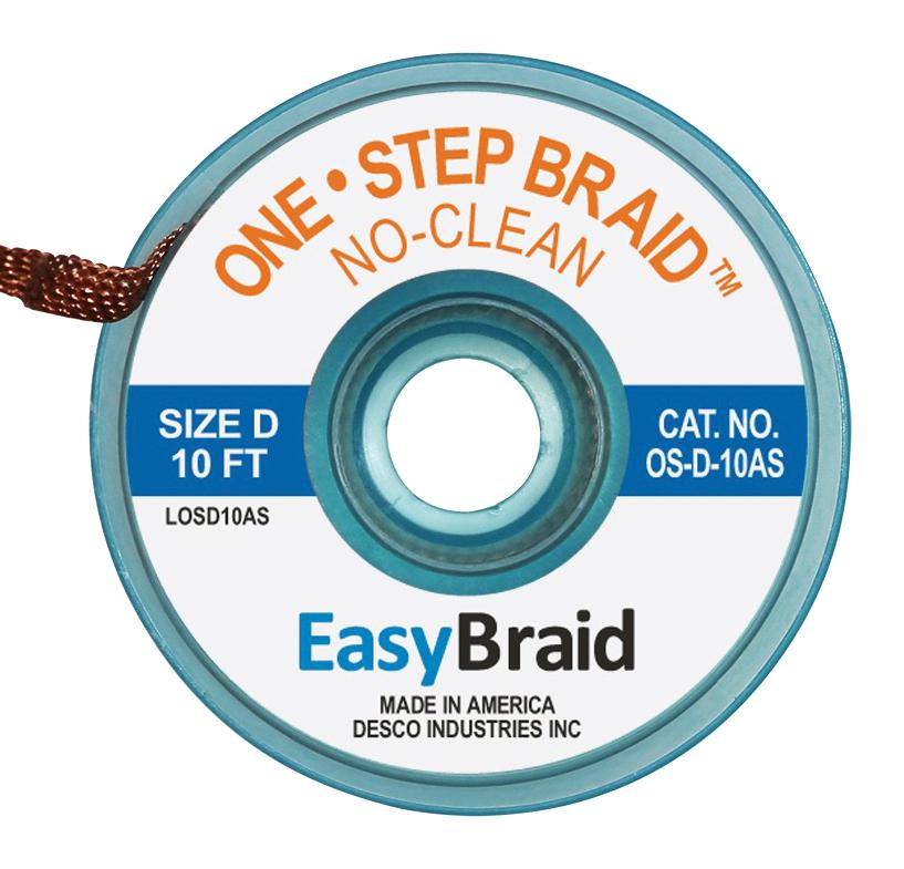 OS-D-10AS DESOLDERING BRAID, 10FT X 0.1" MENDA