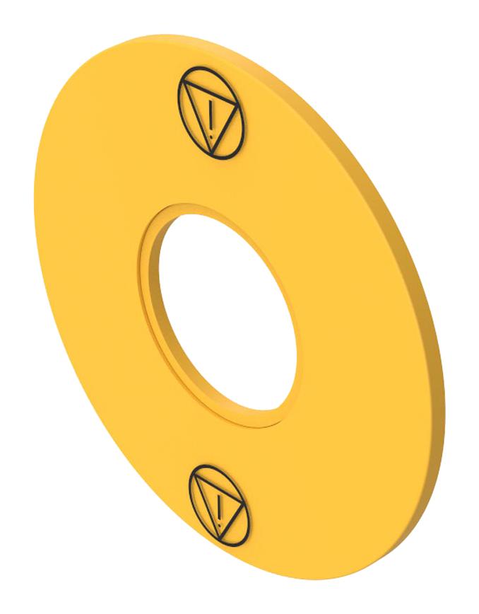 704.963.4 LEGEND PLATE, YELLOW, PLASTIC, 90MM DIA EAO
