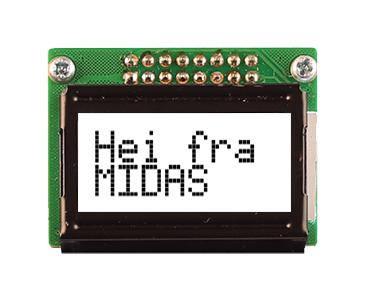 MC20805B6WM-FPTLW-V2 LCD MODULE, 8 X 2, COB, 4.75MM, FSTN MIDAS