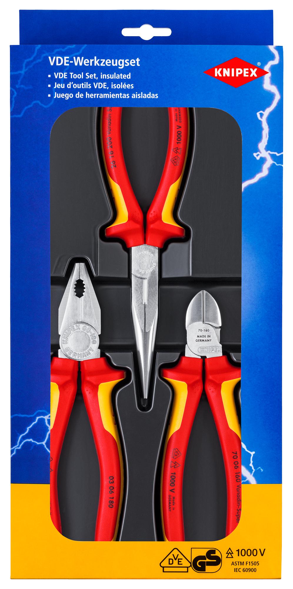 00 20 12 TOOL KIT, PLIER SET KNIPEX