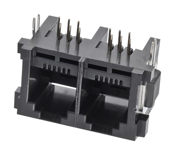 615018149421 MODULAR CONN, R/A JACK, 6P6C, 3GANG, TH WURTH ELEKTRONIK