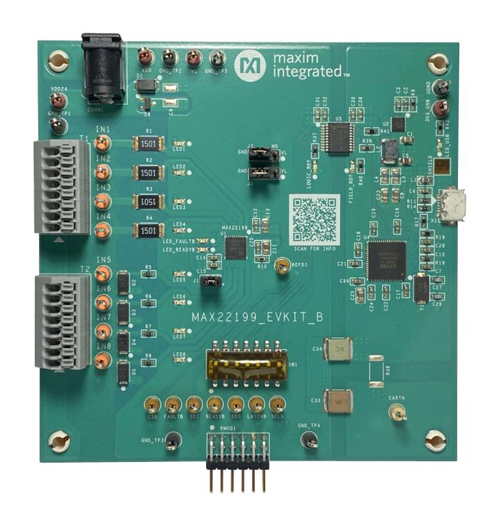 MAX22199EVKIT# EVALUATION KIT, OCTAL DIGITAL I/P, USB MAXIM INTEGRATED / ANALOG DEVICES