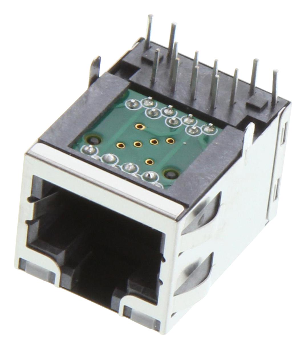 RJE1A18854A1 RJ45 CONN, R/A JACK, 8P8C, 1PORT, TH AMPHENOL ICC