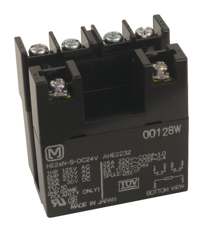 HE2AN-S-DC6V POWER RELAY, DPST-NO, 6VDC, FLANGE PANASONIC