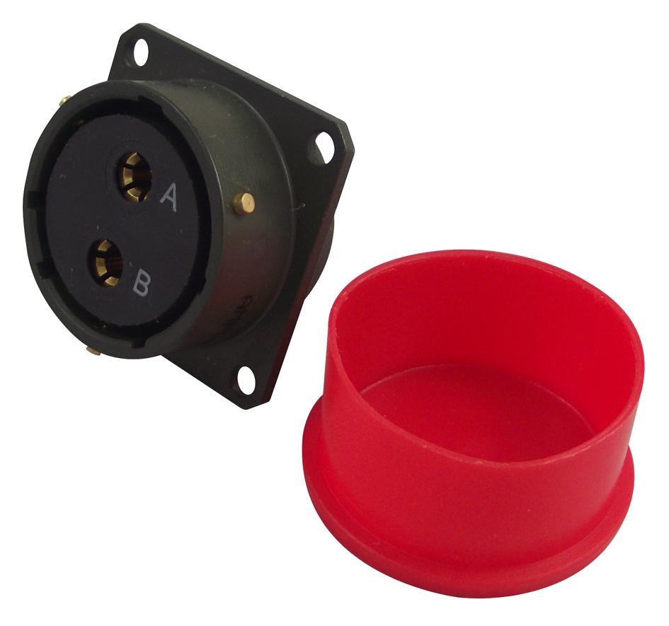 62GB-12E18-02SN SOCKET, PANEL MOUNT, HIGH POWER, 2WAY AMPHENOL LTD