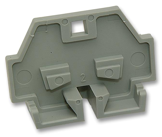 262-361 END PLATE, GREY WAGO