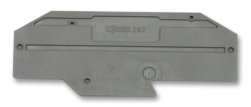 282-334. END PLATE, 2MM, GREY WAGO