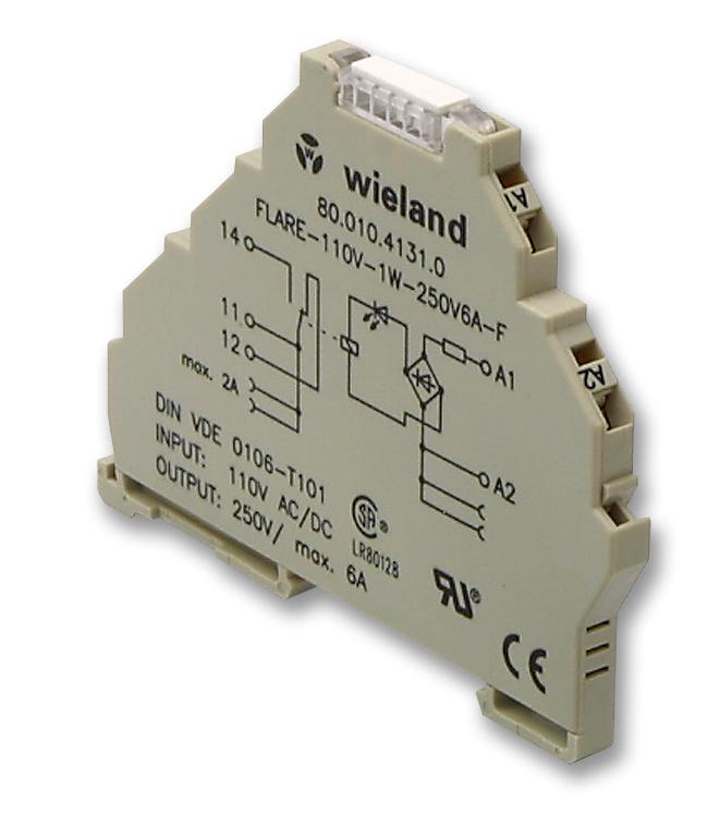 WS.005.3115 80.010.4000.0 RELAY, SPDT, 250VAC, 300VDC, 6A WIELAND ELECTRIC