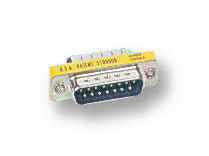 8102 GENDER CHANGER, D 2 PLUG, 15WAY VIDEK