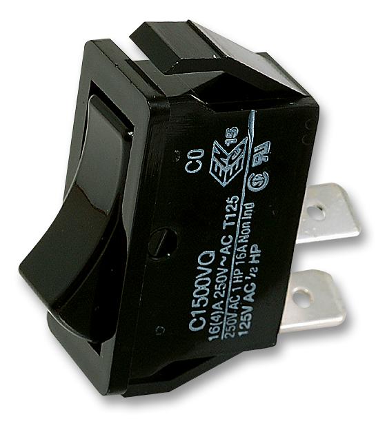 C1500VQASG ROCKER SWITCH, SPST, BLACK ARCOLECTRIC (BULGIN LIMITED)